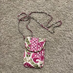 Vera Bradley Pink and Green Crossbody Bag